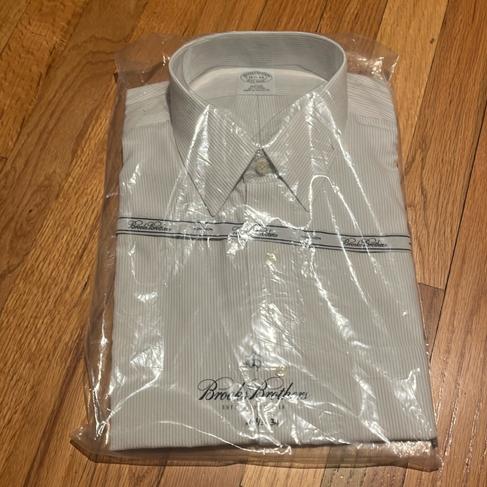 New 16.5 - 34 Non-Iron Brooks Brothers Dress Shirt